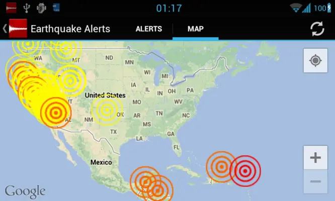 Earthquake Alerts android App screenshot 0