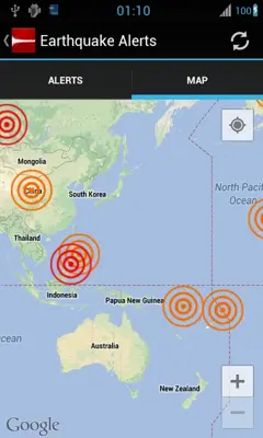 Earthquake Alerts android App screenshot 2